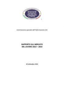 Il mercato del lavoro 2013 – 2014  – Documenti – CNEL – Consiglio Nazionale dell’Economia e del Lavoro