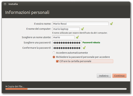 Guida Installazione standard di Ubuntu 14.10 “Utopic Unicorn” dalla Live DVD/USB.