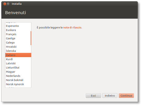 Guida Installazione standard di Ubuntu 14.10 “Utopic Unicorn” dalla Live DVD/USB.