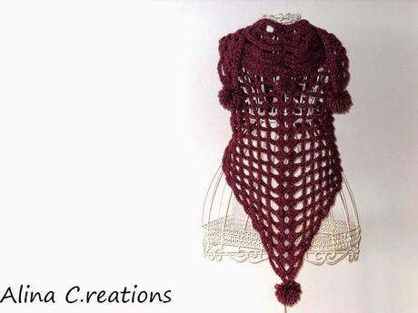 Scialle crochet PonPon con videotutorial