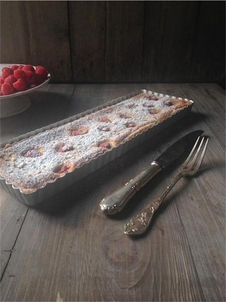 Crostata frangipane ai lamponi