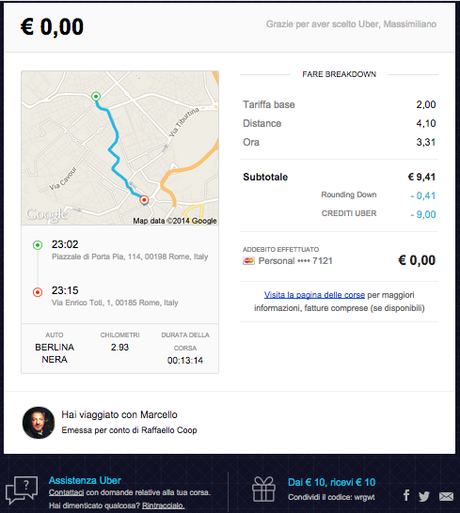 Uber adesso costa meno del taxi! Ecco alcuni motivi per cui ci piace e perché può essere strategico in una città come Roma. (Però ci piace anche il taxi, beninteso)