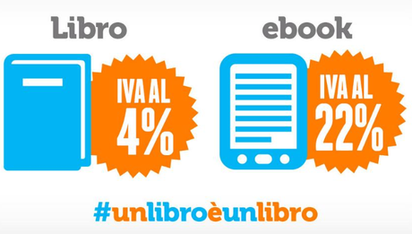 Aderisci alla nuova campagna #unlibroèunlibro contro l'Iva al 22% sugli ebook