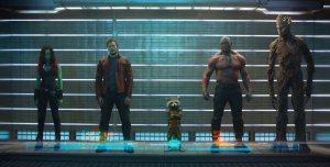 Zoe Saldana, Patt, Rocket, Dave Bautista, Groot (Movieplayer)