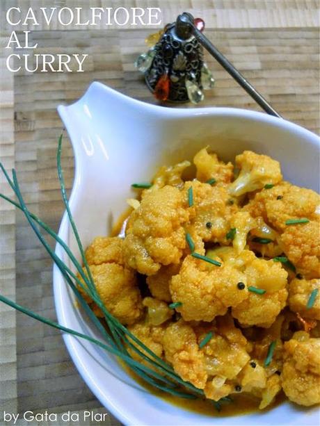 CAVOLFIORE AL CURRY e BOCCONCINI DI POLLO AGLI AGRUMI E CURCUMA