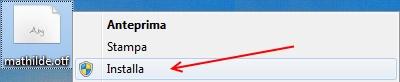 come installare font