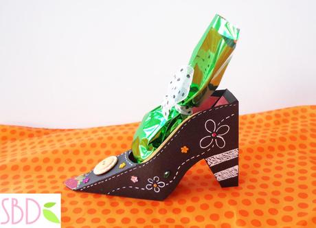 halloween: Scatola Scarpa da Strega porta dolci - Witch Shoe sweets box