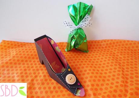 halloween: Scatola Scarpa da Strega porta dolci - Witch Shoe sweets box