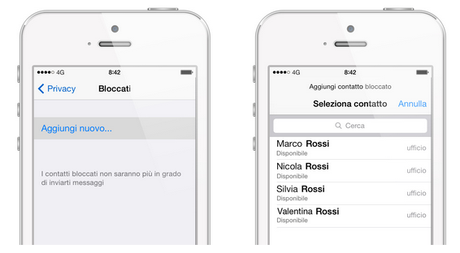 bloccare contatto whatsapp su iphone