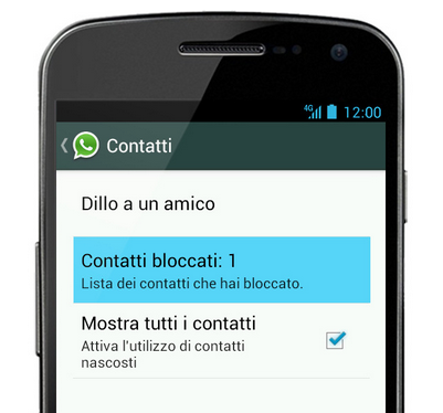 bloccare persona su whatsapp su android