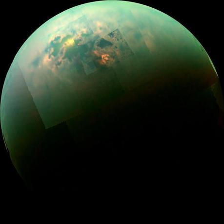 Lo spettacolo del Sole su Titano Crediti: NASA/JPL-Caltech/University of Arizona/University of Idaho