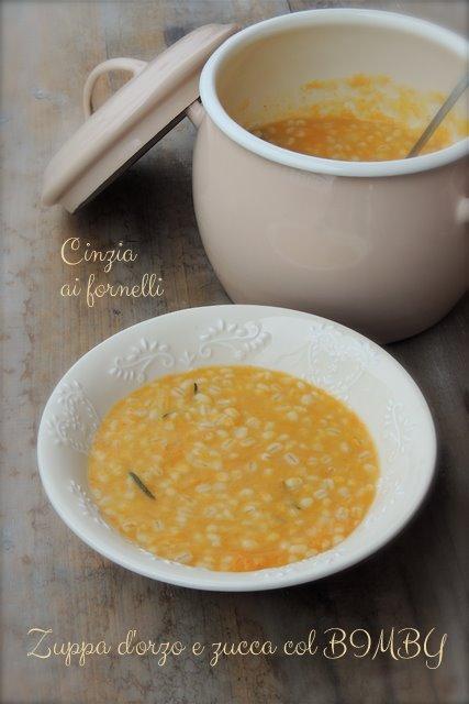 Zuppa d'orzo e zucca col Bimby