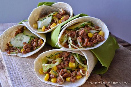 le fajitas con tortillas hand made