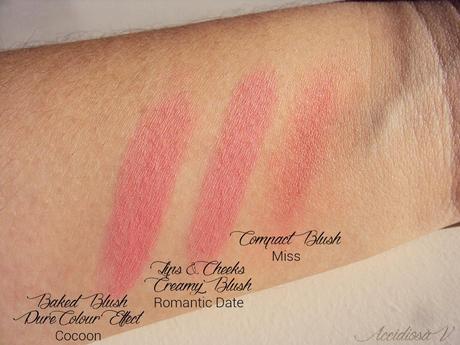 Glossip - Swatch dei blush