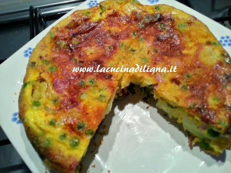 Frittata al Forno (con Pancetta Patate e Piselli)