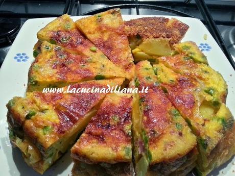 Frittata al Forno (con Pancetta Patate e Piselli)