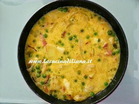 Frittata al Forno (con Pancetta Patate e Piselli)