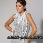 Scialle crochet a rete con schemi / Crochet shawl free pattern