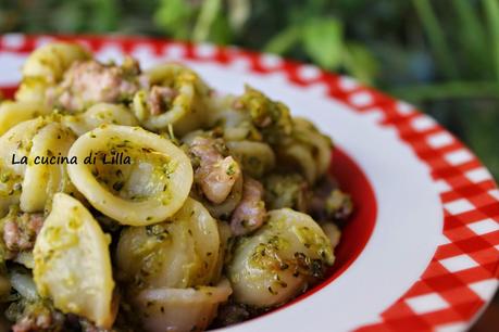 Primi: Orecchiette broccoli e salsiccia