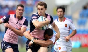 Nyle Godsmark in azione con la maglia della Scozia 7s (Credit: Scottish Rugby)