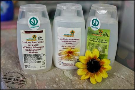 Alchimia Natura - Lozione aromatica per il viso, Balsamo capelli di luce, Detergente purificante [campioni prova]