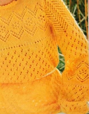 Lavori a maglia: Pullover giallo traforato
