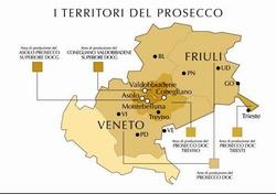 I territori in cui viene prodotto il prosecco