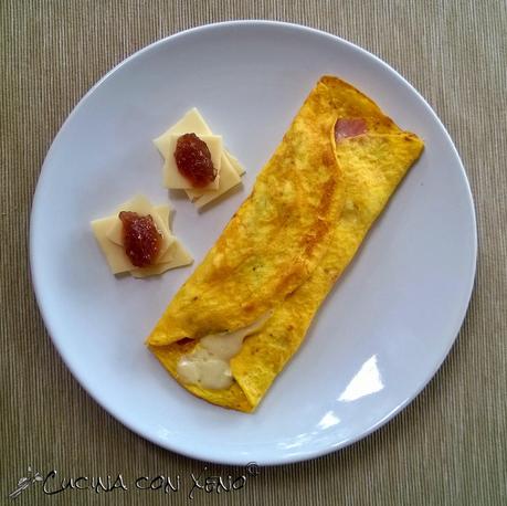 Omelette con capocollo e fontina