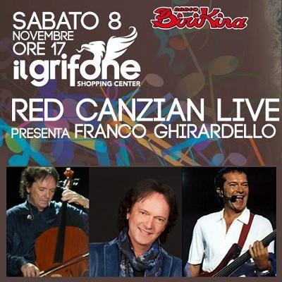 Red Canzian live al Centro commerciale  Il Grifone  di Bassano del Grappa, sabato 8 novembre 2014.