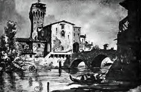 Pisa - Ponte a mare e Fortezza (disegno) - Galleria degli Uffizi-Firenze - Foto tratta da 