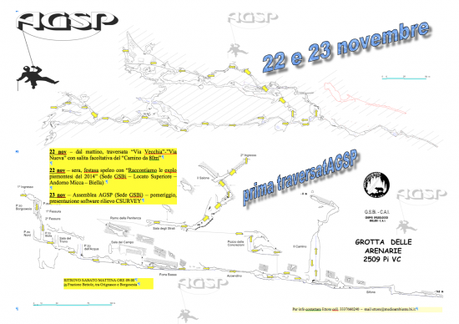 a Biella, 22 e 23 novembre, prima traversatAGSP – Grotta delle Arenarie (M. Fenera)