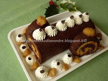 Tronchetto Di Natale Con Crema Di Castagne.Tronchetto Di Castagne Con Crema Al Caffe E Gocce Di Cioccolato Paperblog