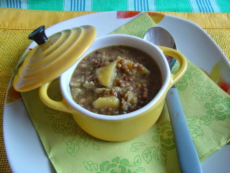 Zuppa di lenticchie e verza