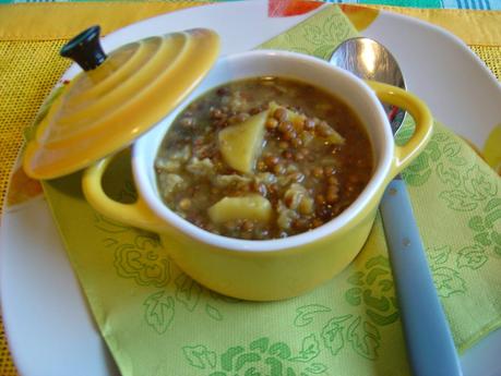 Zuppa di lenticchie e verza