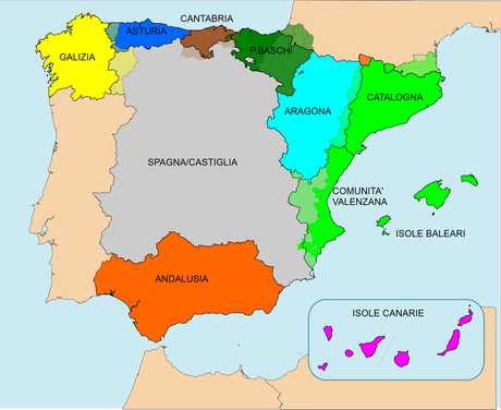 Mappa Separatismi Spagna