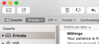 Scorciatoie da tastiera per Mail di OS X