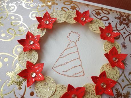 Biglietto Natalizio con Ghirlanda - Christmas wearth Card collab DaWanda