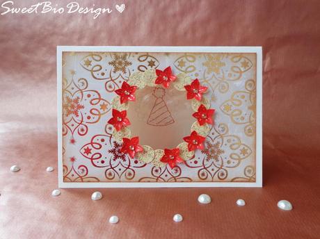 Biglietto Natalizio con Ghirlanda - Christmas wearth Card collab DaWanda