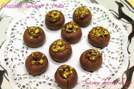 Chocolate Sandesh -  tartufi al cacao con chenna  (India)