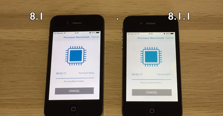 iOS 8.1.1 beta & iOS 8.1 – Test di velocità tra due iPhone 4S