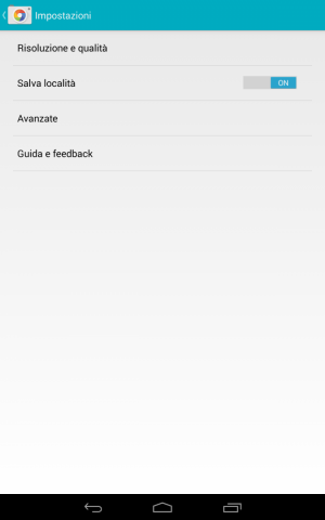 Geolocalizzazione Fotocamera Android