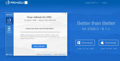 Jailbreak iOS 8.x – Il Team Pangu rilascia anche la nuova versione del tool per Mac
