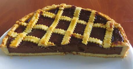 crostata con crema di cioccolato al mascarpone