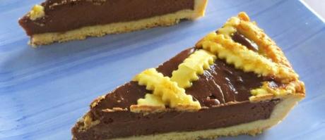 crostata con crema di cioccolato al mascarpone