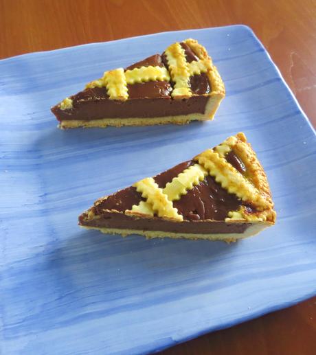 crostata con crema di cioccolato al mascarpone