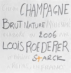 Louis Roederer Brut Nature 2006 =insieme a Philippe Starck