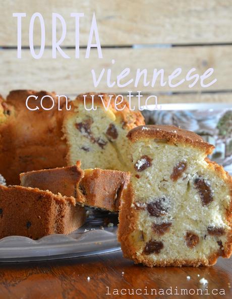 torta viennese con uvetta