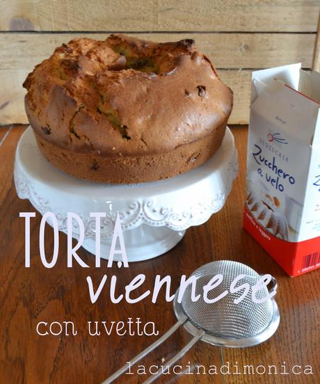 torta viennese con uvetta