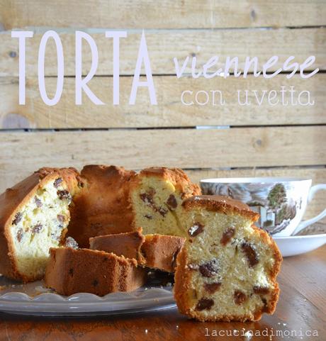 torta viennese con uvetta