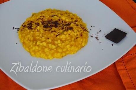 Risotto alla zucca con cioccolato fondente